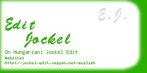 edit jockel business card
